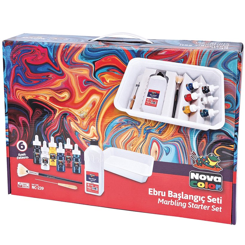 Ebru (Başlangıç) Seti 6 Renk X30 ml  NC-239 Nova Boyası
