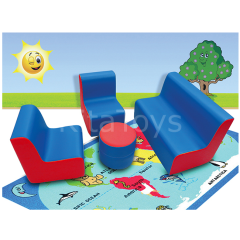 Oturma Grubu 4'Lü (Anasınıfı, Kreş) Mavi