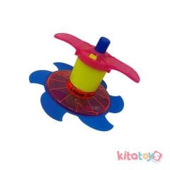 Kurmalı Çiçek Topaç (Fırıldak) Eğitici Nostaljik Çiçek Plastik Oyuncak