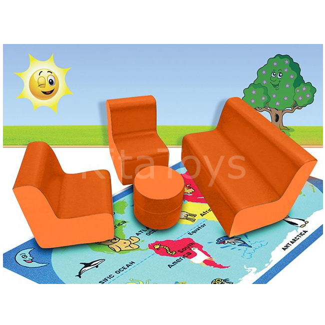 Oturma Grubu 4'Lü (Anasınıfı, Kreş) Turuncu