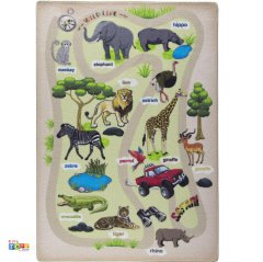 Wild Life 133x190 Bej Renk (Anaokulu Halısı)