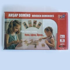 Ahşap DOMİNO 28 Parça Hayvanlar Eşleştirme Oyunu