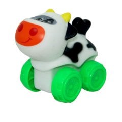 6 Adet Yumuşak Sevimli Hayvancık Arabalar (Kırılmaz-Dayanıklı)