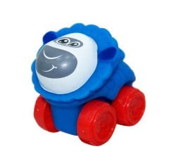 6 Adet Yumuşak Sevimli Hayvancık Arabalar (Kırılmaz-Dayanıklı)