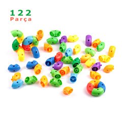 Akrobatik Yapı Blokları 122 Parça Kutulu (Yapı İnşa Oyuncakları)