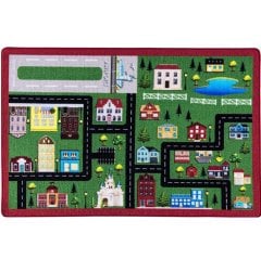 City Yeşil Bukle 200x290 Anaokulu Halısı Town