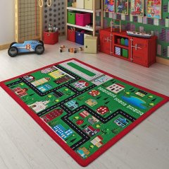 City Yeşil Bukle 200x290 Anaokulu Halısı Town