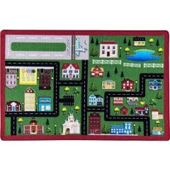 City Yeşil Bukle 200x290 Anaokulu Halısı Town