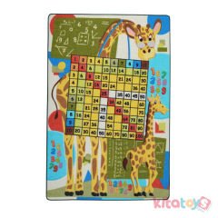 Matematik Sarı Bukle 133x190 Anaokulu Kreş Çocuk Halısı
