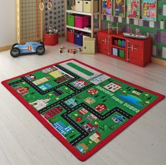 City Yeşil Bukle 100x150 cm (Anaokulu Halısı)