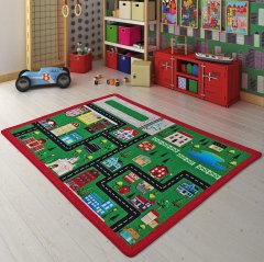 City Yeşil Bukle 100x150 cm (Anaokulu Halısı)