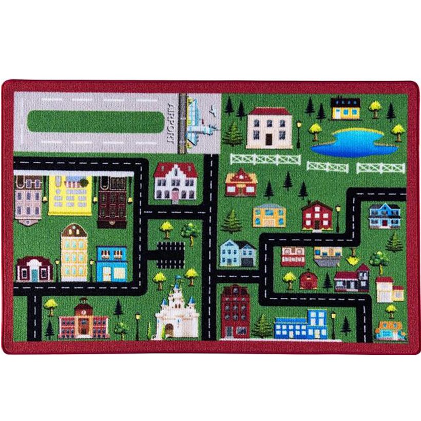 City Yeşil Bukle 100x150 cm (Anaokulu Halısı)