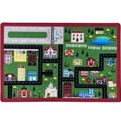 City Yeşil Bukle 100x150 cm (Anaokulu Halısı)