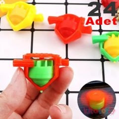 Eğlenceli Üflet Döndür Topaç 24 Adet (Karne Hediyesi Oyuncak)