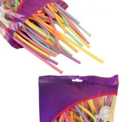 Sosis Balon 100'lü Pastel Karışık Renkli Makaron