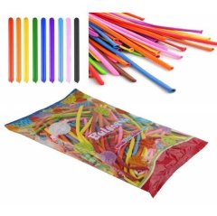 Sosis Balon 100'lü Karışık Renkli Makaron