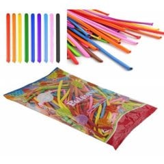 Sosis Balon 100'lü Karışık Renkli Makaron