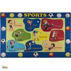 Sports Mavi Bukle 200x290 Çocuk Halısı