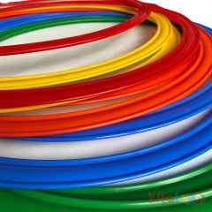 Seksek Halkaları Ø 38 cm (10'Lu Koordinasyon HulaHop Çemberleri Atlama Seti) Aktivite