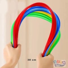 Seksek Halkaları Ø 38 cm (10'Lu Koordinasyon HulaHop Çemberleri Atlama Seti) Aktivite