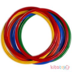 Seksek Halkaları Ø 38 cm (10'Lu Koordinasyon HulaHop Çemberleri Atlama Seti) Aktivite