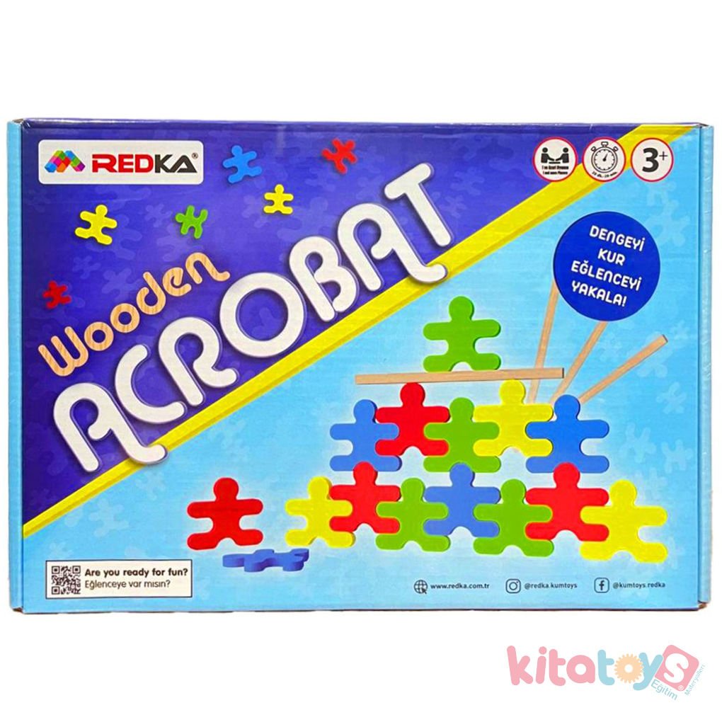 Acrobat Denge Oyunu Blokları (Ahşap İnsan) Redka 5684