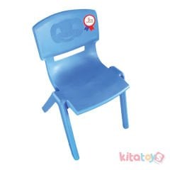 Anaokulu Kreş Sandalyesi Jumbo no515 (Kırılmaz Plastik Çocuk Koltuğu) 34 cm Mavi