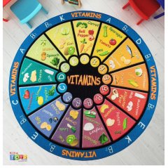 Confetti Vitamins Ø 300 Cm Anaokulu Çocuk Halısı