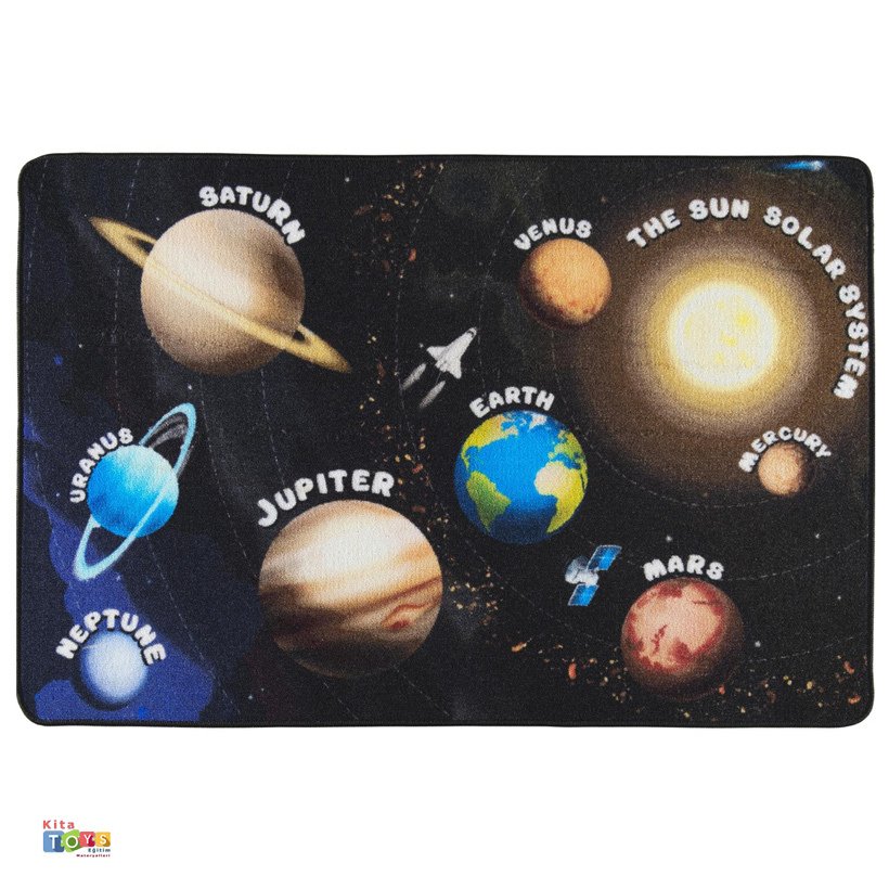 Confetti Planets 133x190 Anaokulu Halısı Gezegenler
