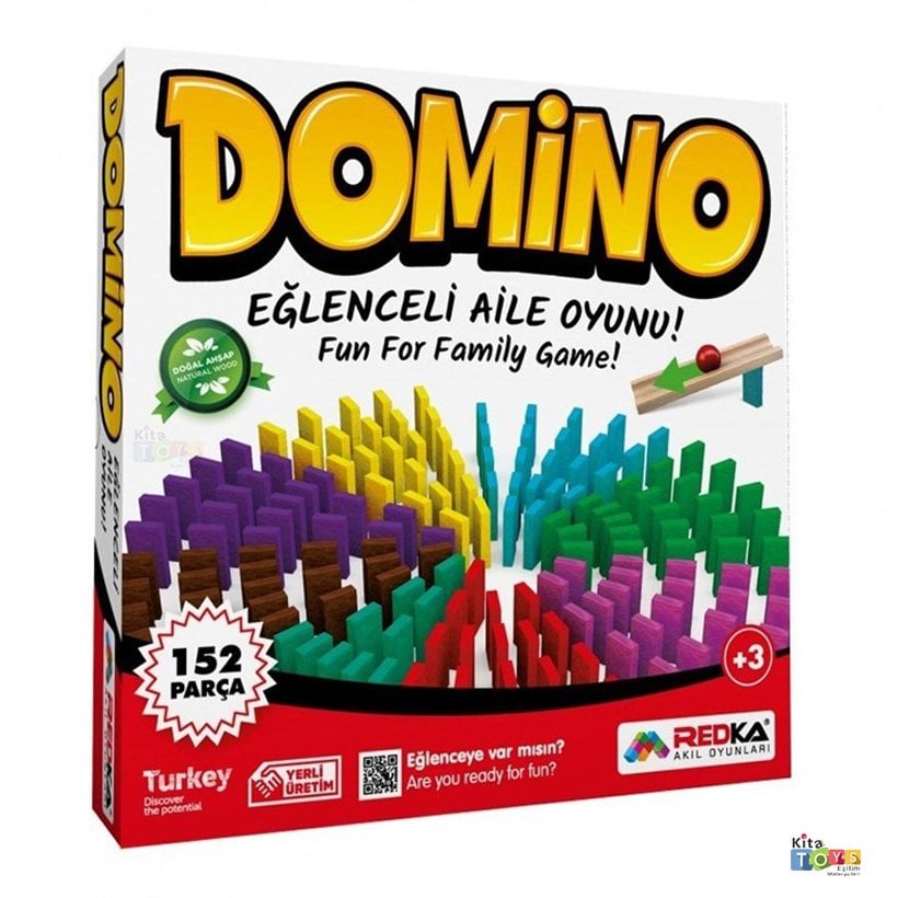 Ahşap Domino 152 Parça (Beceri Oyuncak) 54456 Redka