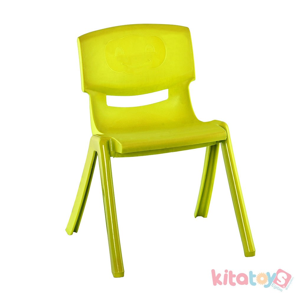 Anaokulu Kreş Sandalyesi Jumbo 515 (Kırılmaz Plastik Çocuk Koltuğu) 34 cm Sarı
