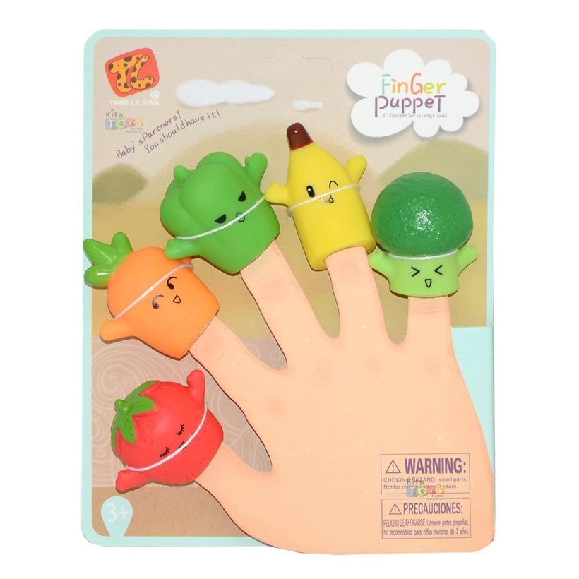 Sebze Meyve Soft Parmak Kuklaları 5'Li Seti 1.Seri