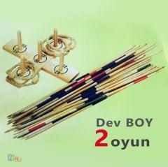 Halka Atma ve DEV Boy Jumbo Mikado Oyunu (Ahşap Uzaklık Mesafe Tahmin)