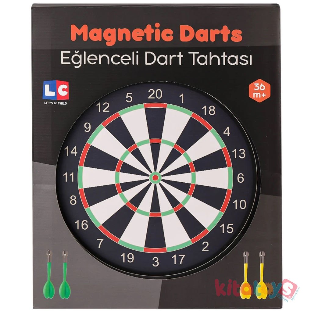 Manyetik Dart Tahtası Seti 30 cm LC  (Mıknatıslı Eğlenceli İğnesiz Hedef Oyunu)