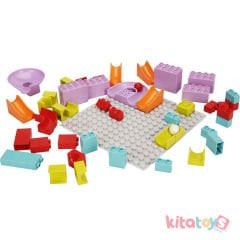 Toplu Slide Blocks 75 Parça Eğitici Oyuncak Lego Yuvarlamalı Yapı Blok 0856