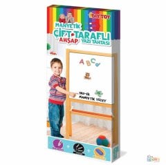 Ahşap Manyetikli Yazı Tahtası Çift Taraflı (Ayaklı)