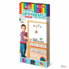 Ahşap Manyetikli Yazı Tahtası Çift Taraflı (Ayaklı)