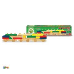 Yapboz Tren Woodoy Anaokulu Ahşap Oyuncak