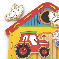 İpli Çiftlik Beceri Geliştirici Eğitici Oyuncak (Dikiş Dikme Seti)