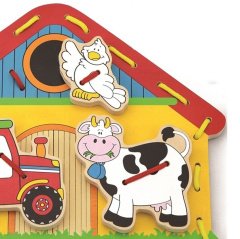 İpli Çiftlik Beceri Geliştirici Eğitici Oyuncak (Dikiş Dikme Seti)