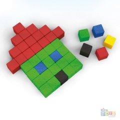 Ahşap Birim Küpleri 100 Parça (Bloklar)5459