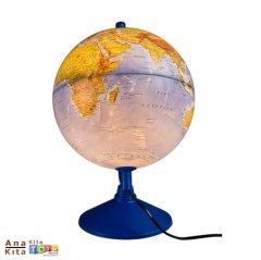 Işıklı Dünya Küre 20 cm (Fiziki+Siyasi Maket)
