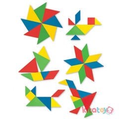 Tangram Box 56 Parça (8 Set Büyük Boy) Plastik Kutulu