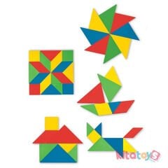 Tangram Box 56 Parça (8 Set Büyük Boy) Plastik Kutulu