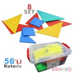 Tangram Box 56 Parça (8 Set Büyük Boy) Plastik Kutulu