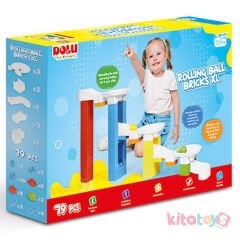 Top Yuvarlama Blokları XL 79 Parça BÜYÜK BOY (Eğitici Toplu Yapı Blokları Lego) Dolu