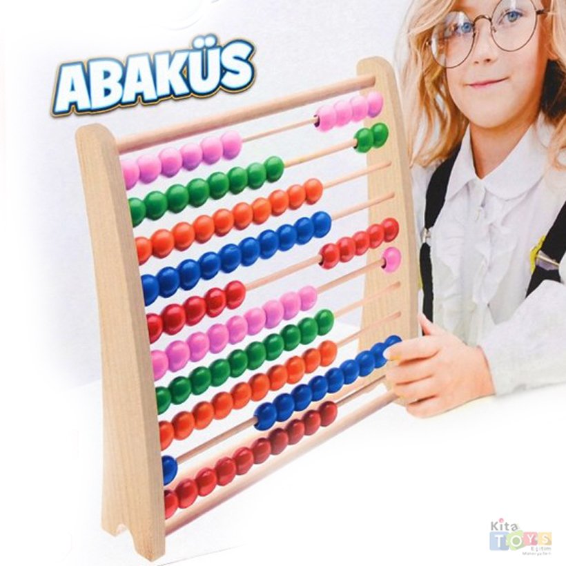 Ahşap Abaküs 100 Lü Büyük (Eğitim Araçları)