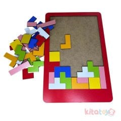 Ahşap Tetris Blokları 25X17 cm (Eğitici Puzzle) Eğitim Materyalleri