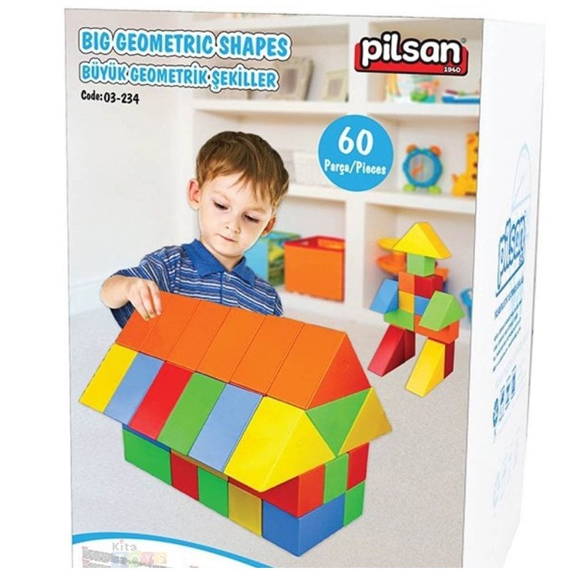 Büyük Dev Bloklar 60 Parça Geometrik Şekiller