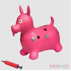 Oyuncak Şişme Hayvan KÖPEK (Zıp Zıp Zıplama Pilates) Pembe